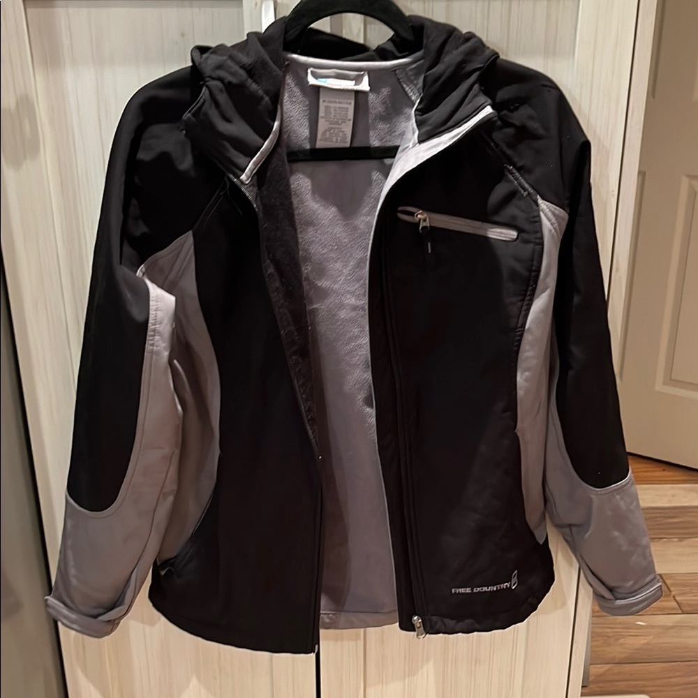 Black and Gray Hooded Jacket